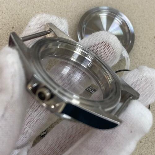 Stainless Steel Case 40mm Aluminum Bezel with Sapphire Glass Watch Cover anti-Scrach for 8215/8200/8205/2813 Movement