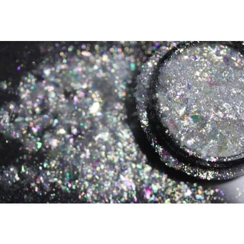 Colorful White Flakes Powder for Nail Art Tips Decoration Make up Eye Shadow Acrylic Personalized DIY Resin Crafts Wholesale