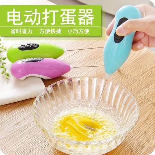 Electric Handheld Household Eggbeater Milk Tea Coffee Mixer Kitchen Gadgets Mini Stainless Steel Eggbreaker