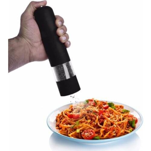 Hot Sale 1PC Electric Pepper Grinder Automatic Spice Peppercorn Sea Salt Grind Mills Home Kitchen Cooking BBQ Tools
