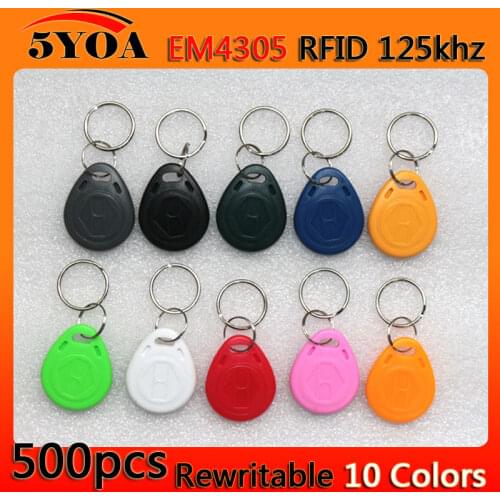 500pcs 1000pieces EM4305 T5577 Duplicator Copy 125khz RFID Tag Access Control Card Key Fob Token Ring Proximity Clone