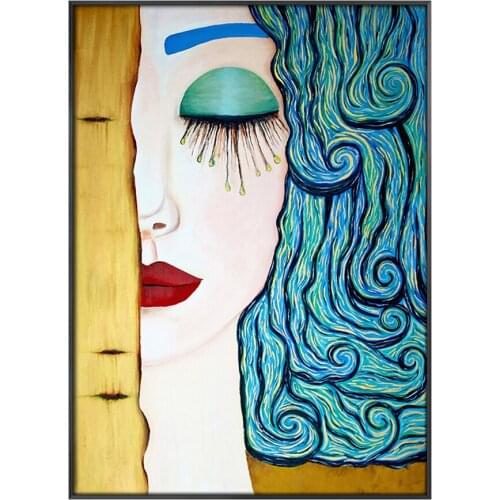 Classic Artist Gustav Klimt Tear Abstract Diamond Painting Rhinestone 5D DIY Diamond Embroidery,Cross Stitch,Diamond Mosaic Art