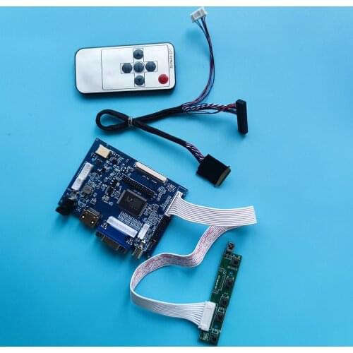 Kit Work for CLAA156WB13A 1366x768 display monitor panel driver 2AV VGA AV LED HDMI LCD 40pin Controller Board Screen remote