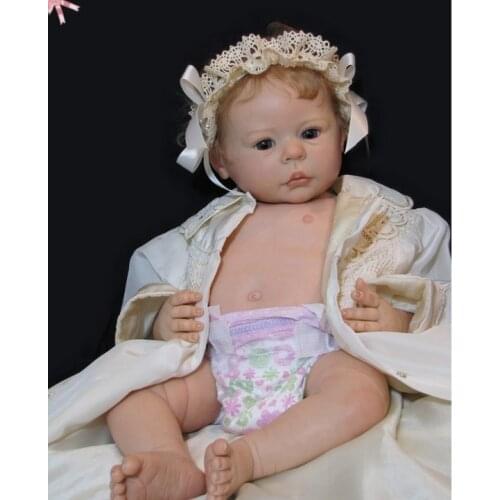 NPK 22inch Olivia Reborn Doll Kits Pinky color soft touch DIY Doll Parts