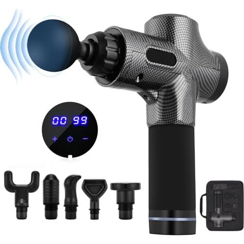 EMS Massage Gun Rechargeable Muscle Stimulator Deep Tissue Professional Massager Gun Body Relaxation Slimming Pain Relief