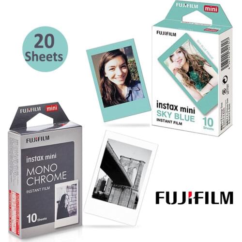 Instax Mini Film Blue / Monochrome For Fujifillm Instant Mini 11, 9, 8, 7s Camera For SP-1/2 Printer