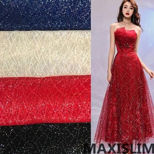 NEW 3MM Sequin Voile Fabric DIY Craft Making Cloth Material for Show Wedding Important Occasion Wide 130cm Free Shoping