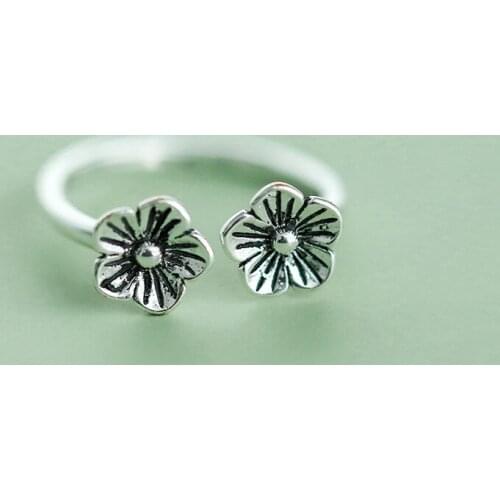 New Trendy Charm Flower Rings For Women Men Boho Knuckle Party Rings Punk Cocktail Jewelry Girls Gift anillos bijoux