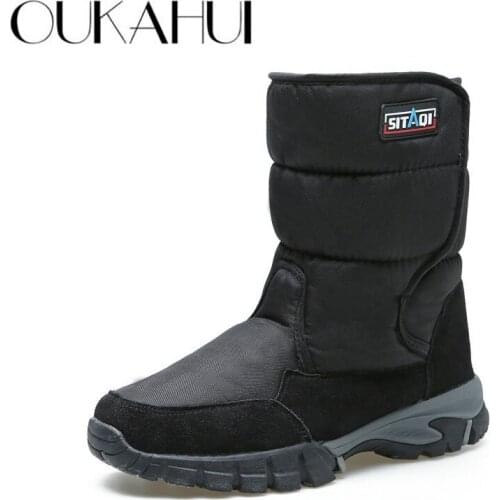 Мужские зимние ботинки OUKAHUI China At AliExpress