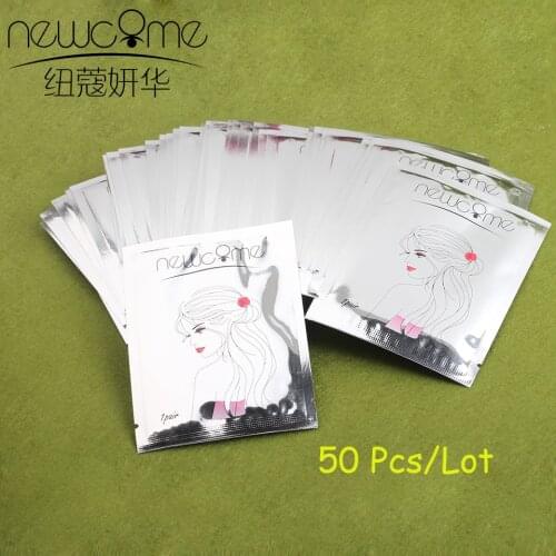 50 Pairs/Lot New Come Patches for False Eyelash,Thick Eyelash Patches Eye Lashes Extension 3D Silk Eyelash Free Shipping