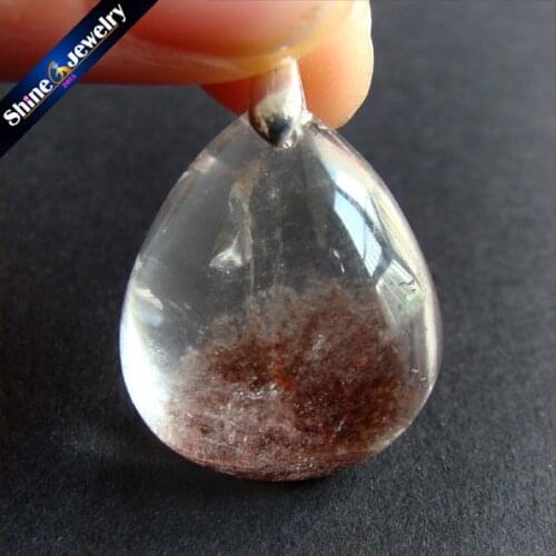 Direct Selling Natural Drop Bijoux Green Phantom Garden Quartz Crystal Pendants Stone Beads Diy Jewelry For Women IS989