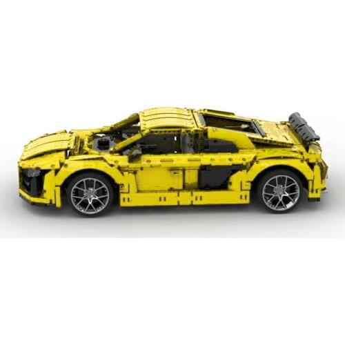 R8 V10 engine super sports car assembly building block parts package static display model toy insert gift
