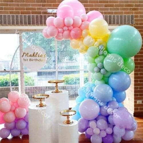 Happy New Year Macaron Pastel DIY Balloons Garland Arch Kit Baby Shower Wedding Bridal Birthday Party Ballon Kit Decoration