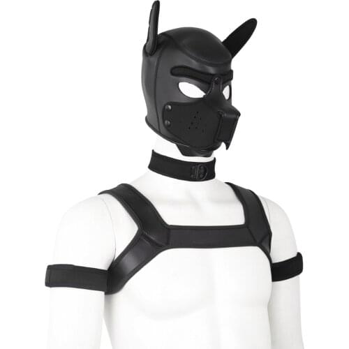 Sex Toys Adult Body Harness Strap Set Sponge Arm Wraps with Chest Straps Neck Wraps Dog head Performance Costumes