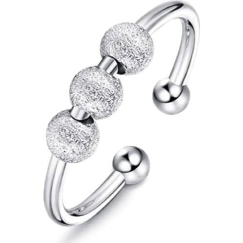 Spinning Fidget Peace Rings Spinner Open Rings for Anxiety Worry Rotatable Ring Relieving Stress Valentines Day Jewelry Gifts