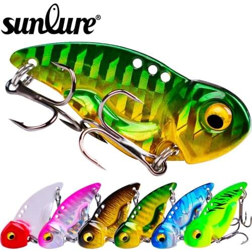 VIB sunlure 6pc 3D Eyes Floating Minnow 5g-8g-14g-20g Spoon Painting Fishing Lure Hard Bait Fishing Tackle Treble Hook