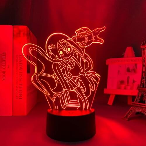3d Led Light Anime My Hero Academia Tsuyu Asui Lamp for Home Table Decor Kids Birthday Gift Tsuyu Asui Led Night Light Froppy