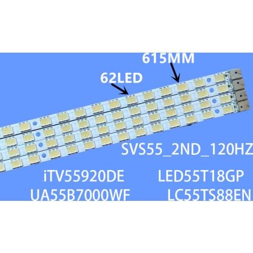 10Pieces/lot LC550WUL screen LJ64-01747A LJ64-01746A LJ64-01745A LJ64-01744A 1piece=62LED 615MM 100%NEW