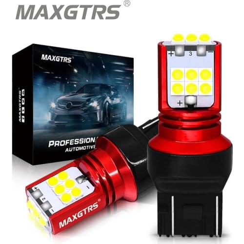 2x 7443 7444 T20 W21/5W 1157 BAY15D LED Light For Lada Kalina Granta Vesta DRL LED Bulbs 12V 6500K White Super Bright 3030 SMD