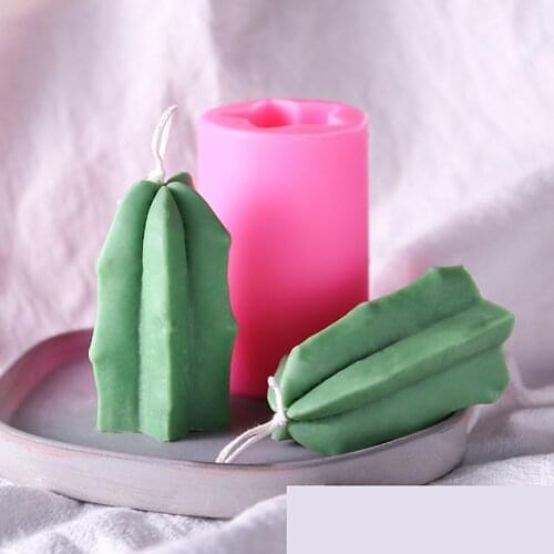 3D Cactus Succulent Plants Cake Baking Silicone Mould Candle Molds DIY Gypsum Aromatherapy Wax Mold Handmade Soap Making Tool