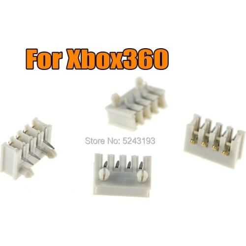 5pcs Replacement For Xbox 360 Battery Interface Socket Battery Slot For Xbox360 Controller White New Reserve Parts Replacment