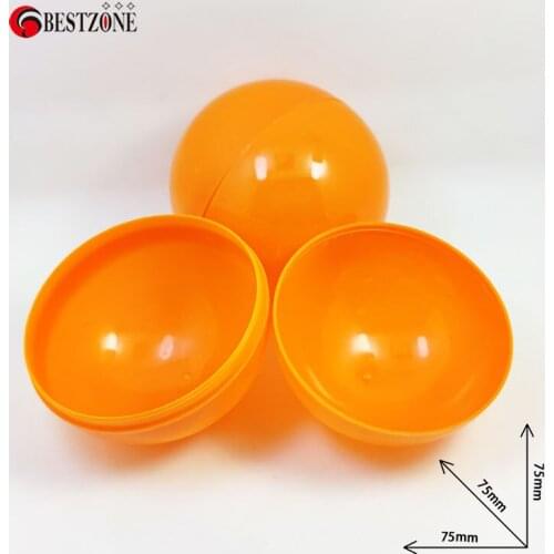 50Pcs/Lot Diameter 75MM Colorful Empty Plastic Capsules Toy Balls For Vending Machine Or Kids Gift Strong And Beautiful