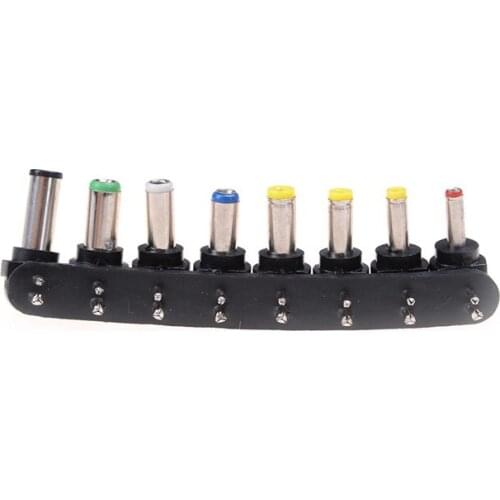 8pcs Universal Laptop DC Power Supply Adapter Connector Plug AC DC Jack Charger Connectors Laptop Power Adapter Conversion plug