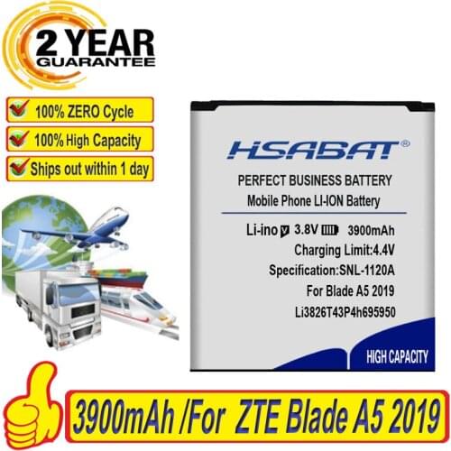 Top Brand 100% New 3900mAh Li3826T43P4h695950 Battery for ZTE Blade A5 2019 Batteries