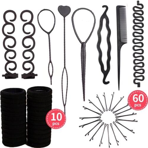 Hair Accessories for Women Girl Magic Twist Hair Styling Clip Stick Magic Donut Bun Maker DIY Braiding Tools Hairpins Hairstyles