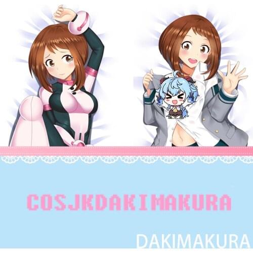 Anime Dakimakura My Hero Academia Uraraka Ochaco HD Print Pillowcase Body Hugging Pillow Cover Case Room Otaku Cartoon Cosplay