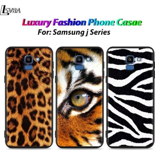 Black Shell Hot Tiger Leopard for Samsung Galaxy J7Duo J2 J4 Core J6 J4 Plus J8 J3 J7 J5 Prime 2018 2017 Phone Case