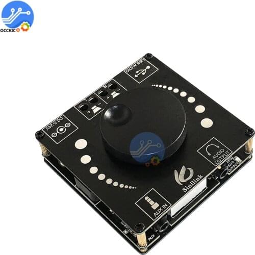 AP50H HIFI Bluetooth 5.0 Wireless Audio TPA3116D2 Digital Power class d amplifier Stereo board Module 50Wx2 Amp Amplificador AUX