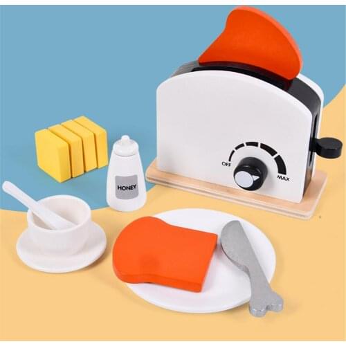 Newborn Baby Wooden Bread Maker Coffee Maker Educational Children Chef Role Play House Kitchen Toys For Children Christmas Gifts