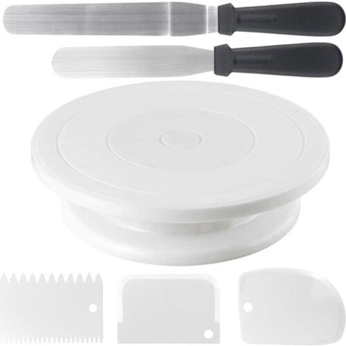 DIY Cake Turntable Rotating Anti-skid Round Cake Stand Cake Decorating Tools Cake Rotary Table Kitchen DIY Pan Baking Tools