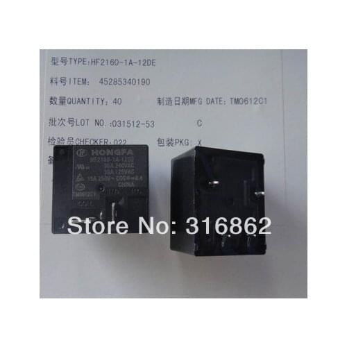HF2160-1A-12DE HF2160 30A250VAC T91 10PCS/LOT 12V RELAY Free Shipping transistor diode module electronic Components kit