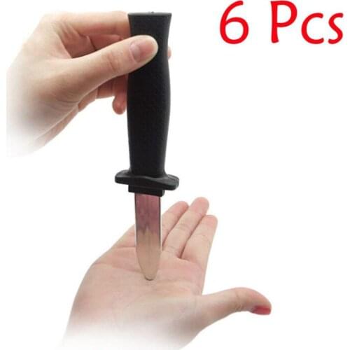 6 Pcs False Magic Retractable Knife Trick Halloween Props Toys Disappearing Dagger Fake Plastic Blade for Adults