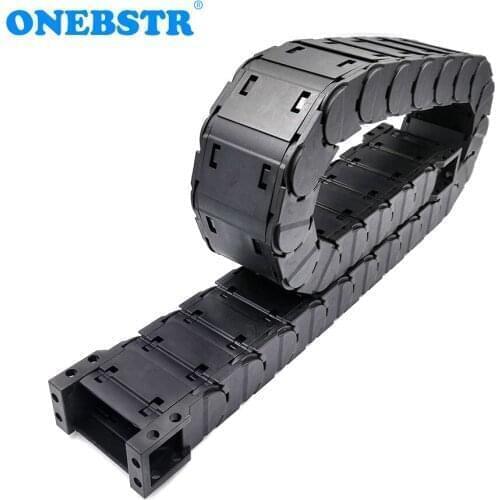 1 Meter D20x57mm Drag Chain Wire Carrier Cable Closed Open On Both Sides Low Noise For CNC Router Machine Tools Free Shipping