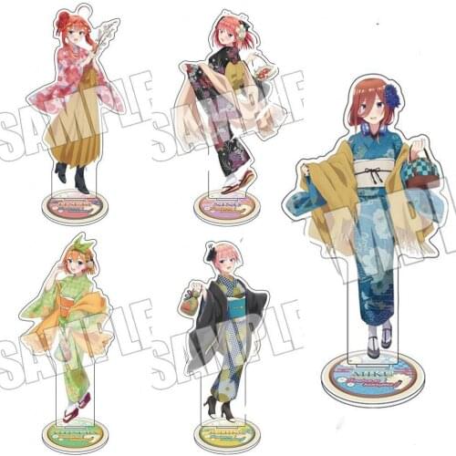 Anime The Quintessential Quintuplets Nakano Nino Ichika Kimono Bathrobe Series Acrylic Stand Figure Model Plate Cartoon Toys