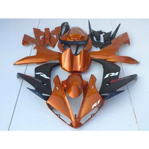 Motorcycle Fairing kit for YAMAHA YZFR1 04 05 06 YZF R1 2004 2005 2006 YZF1000 ABS Orange black Fairings set+7gifts YF34