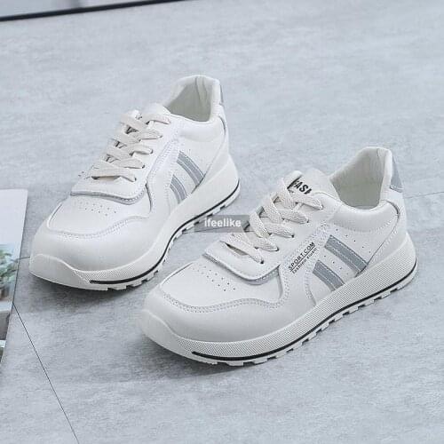 Fashion Sneakers Women Casual Shoes White Flat Lady Shoes Lace Up Keep Warm Trainers Chaussure Women Sports Shoes