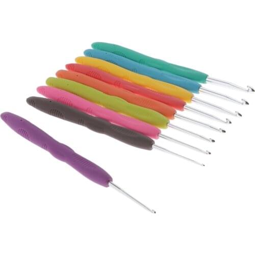 9pcs Crochet Hooks Set Knitting Needles Weave Yarn Stitches Tools 2mm-6mm