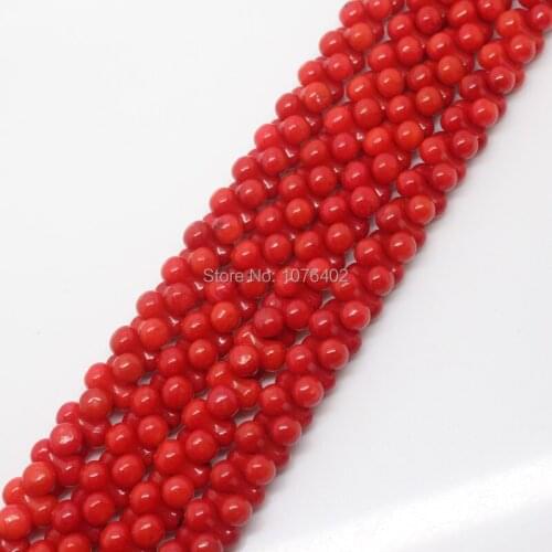 Mini. order is $7!5x9mm Crimson Red Coral Bone Shape barbell Spacer Loose Beads 15"