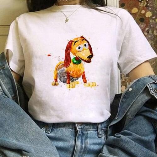 Fashion Summer Tops T Shirt Women New Toy Story Tshirt Slinky Dog Graphic Tee Cute T-shirt Female Tee Shirt Girls Tee Tshirt