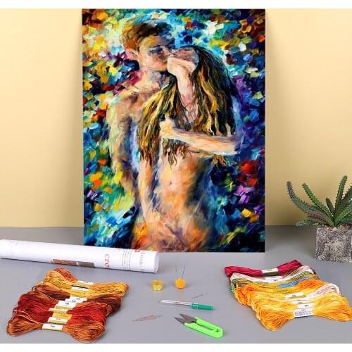 Moment Passion Pre-Printed 11CT Cross-Stitch Patterns DIY Embroidery DMC Threads Knitting Handiwork Handmade Sewing Floss Gift
