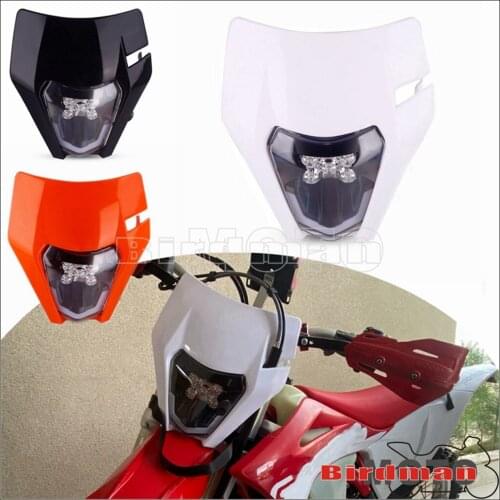 Supermoto Headlamp LED Bulb Headlight Head Light For EXC XCW EXCF 250 300 350 450 500 XC-W EXC-F Enduro Dirt Bike MX Motocross