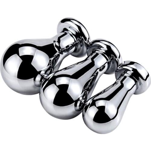 New Large Metal Butt Plug Prostate Massager Anus Expansion Dilator Big Anal Beads Ball G-spot massage Stainless Steel Anal Plug