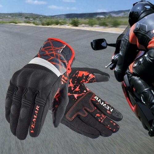 Vemar Summer Breathable Motorcycle Gloves Men Racing Gant Moto Motorbike Motocross Riding Gloves Motorcycle Full Finger Guantes