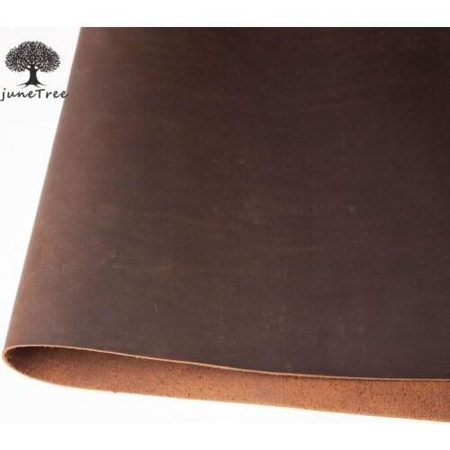 Cowhide First Layer of Leather hides cow skin thick genuine leather 2 mm dark brown Crazy Horse Leather piece Material DIY