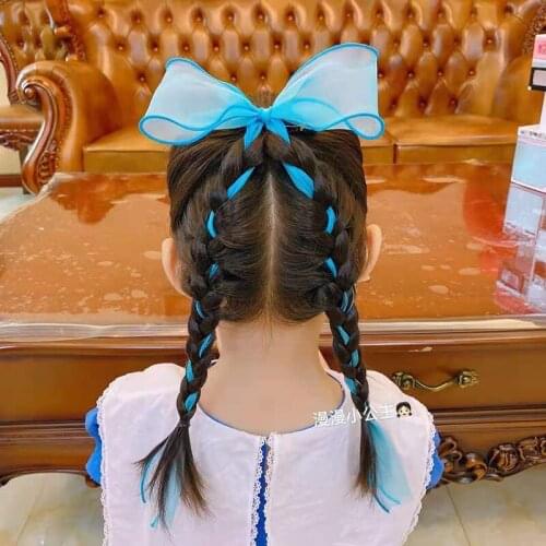 Plain Yarn Cute Bow Hair Clips For Girls Baby Barrettes Girls Accessories Ponytail Weaving Modelling Diy Hair Accessories