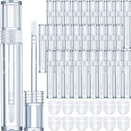 Empty Lip Gloss Tube Clear Lip Balm Lipstick Jars DIY Cosmetic Containers Plastic Refillable Bottles Makeup Tools 30pcs 5ml